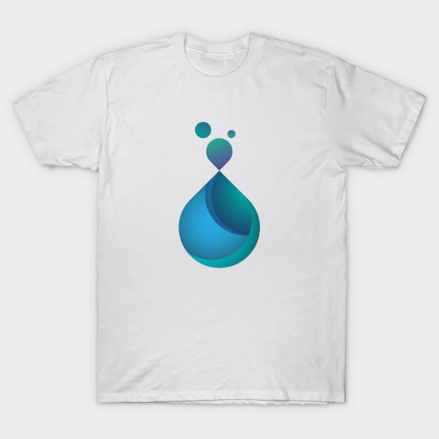 Water Drop Illustration T-Shirt by EvoFORMA